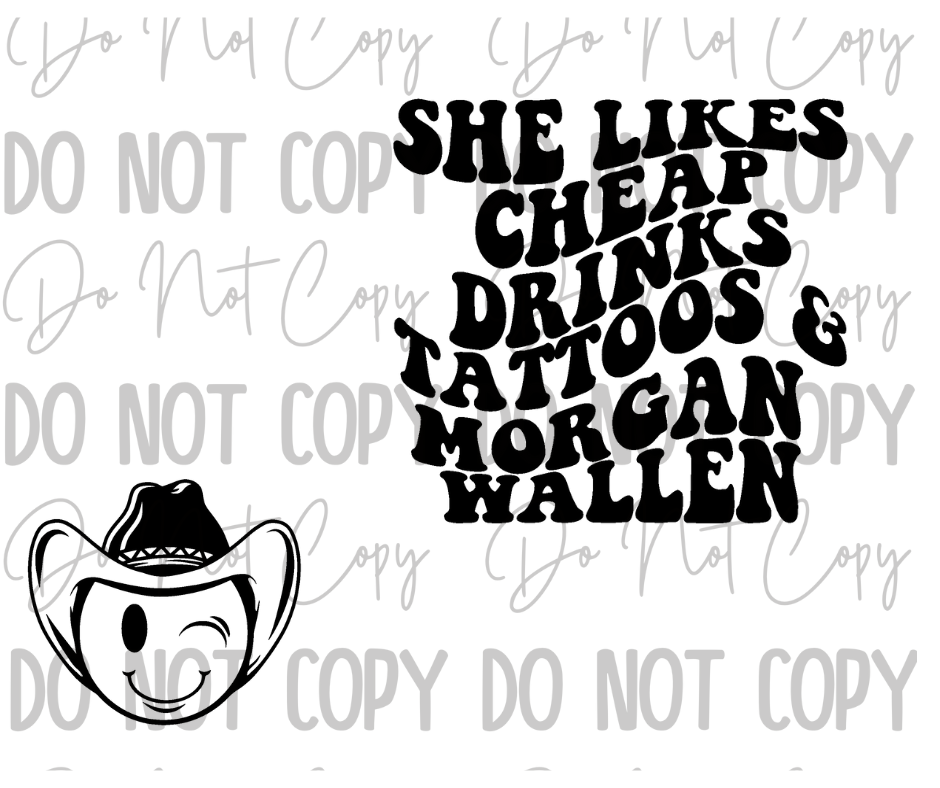 She Likes Cheap Drinks DTF Transfer