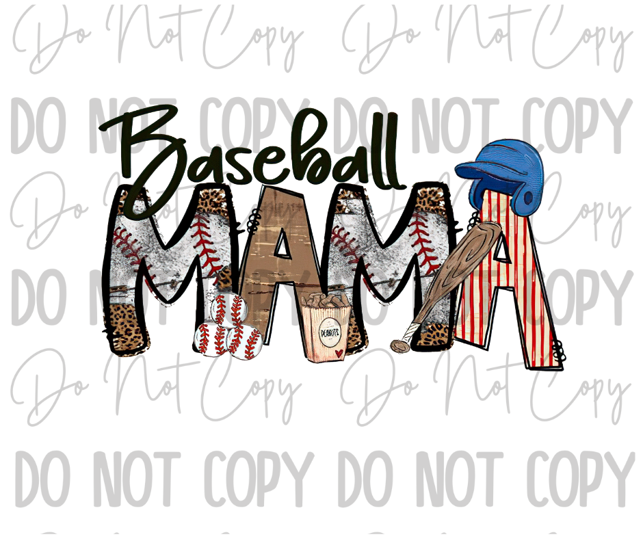 Baseball Mama DTF Transfer
