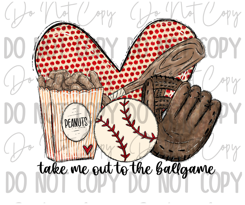 Take Me Out To The Ballpark DTF Transfer