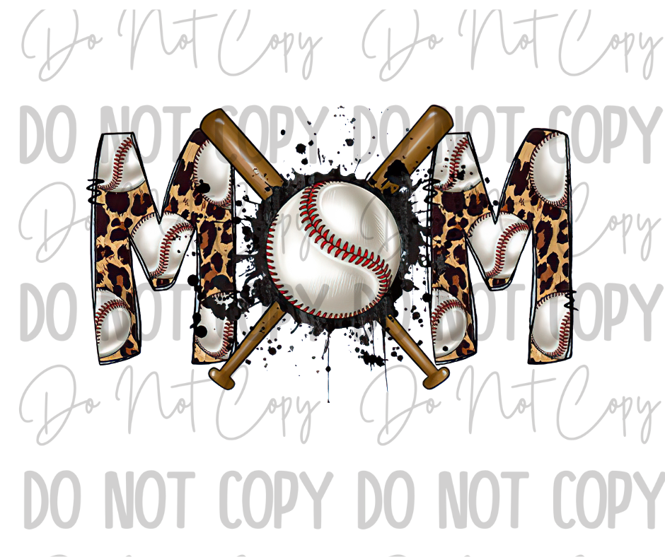 Mom Baseball DTF Transfer