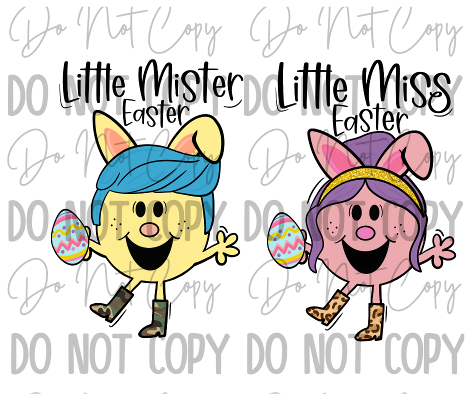 Little Miss/Mister Easter DTF Transfer