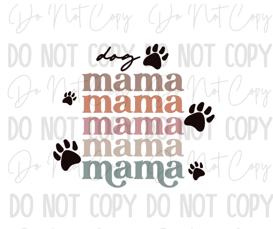 Dog Mama DTF Transfer