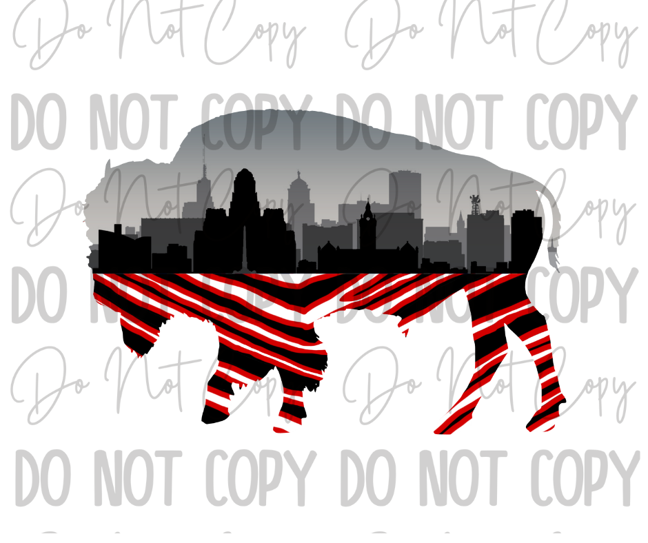 Retro Buffalo Skyline Hockey DTF Transfer