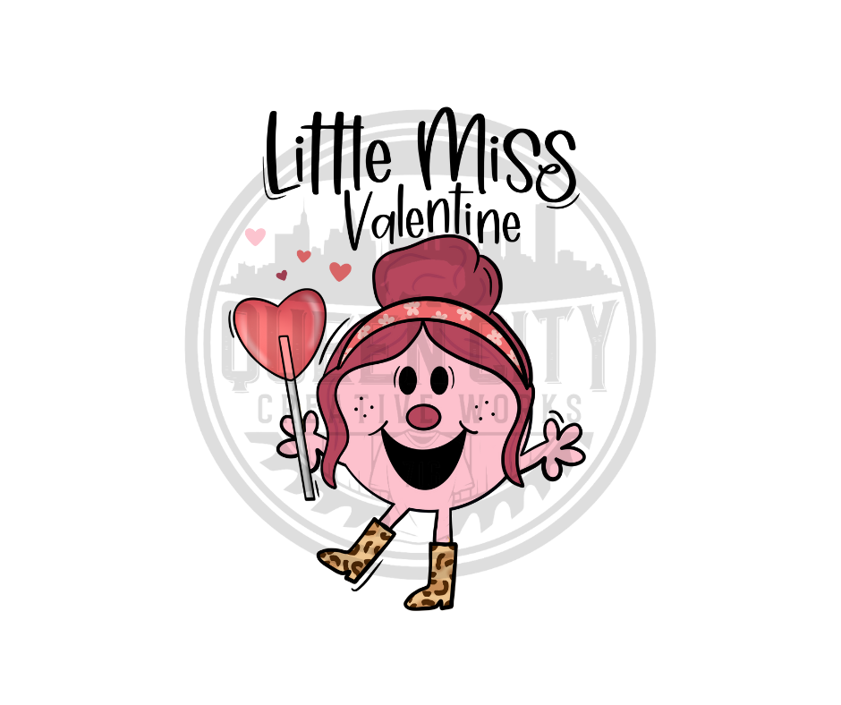 Little Miss Valentine DTF Transfer