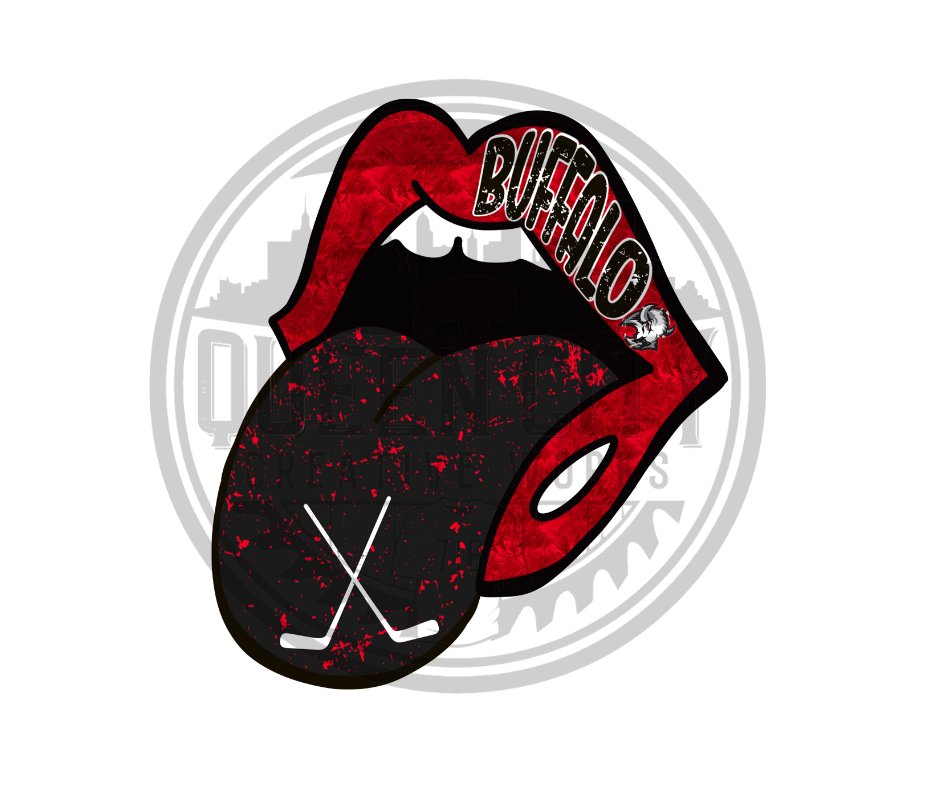 Retro Buffalo Hockey Tongue DTF Transfer
