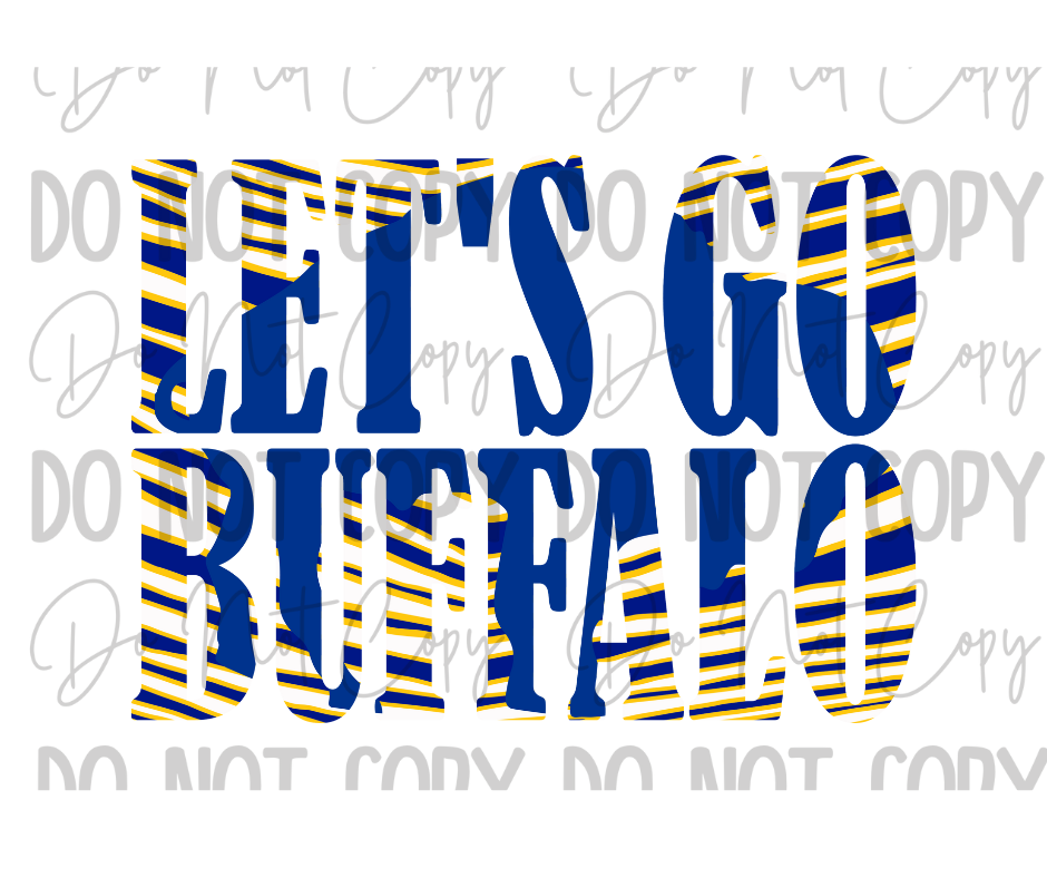 Lets Go Buffalo Hockey DTF Transfer