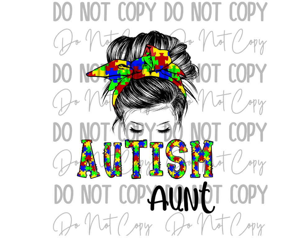Autism Aunt DTF Transfer