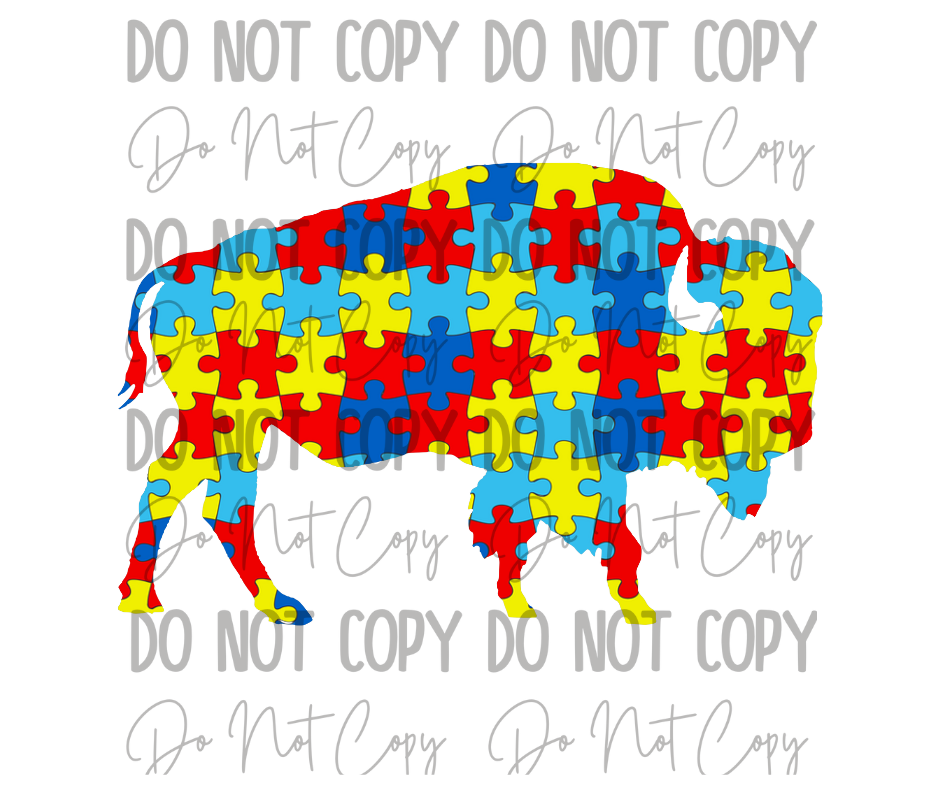 Autism Buffalo DTF Transfer