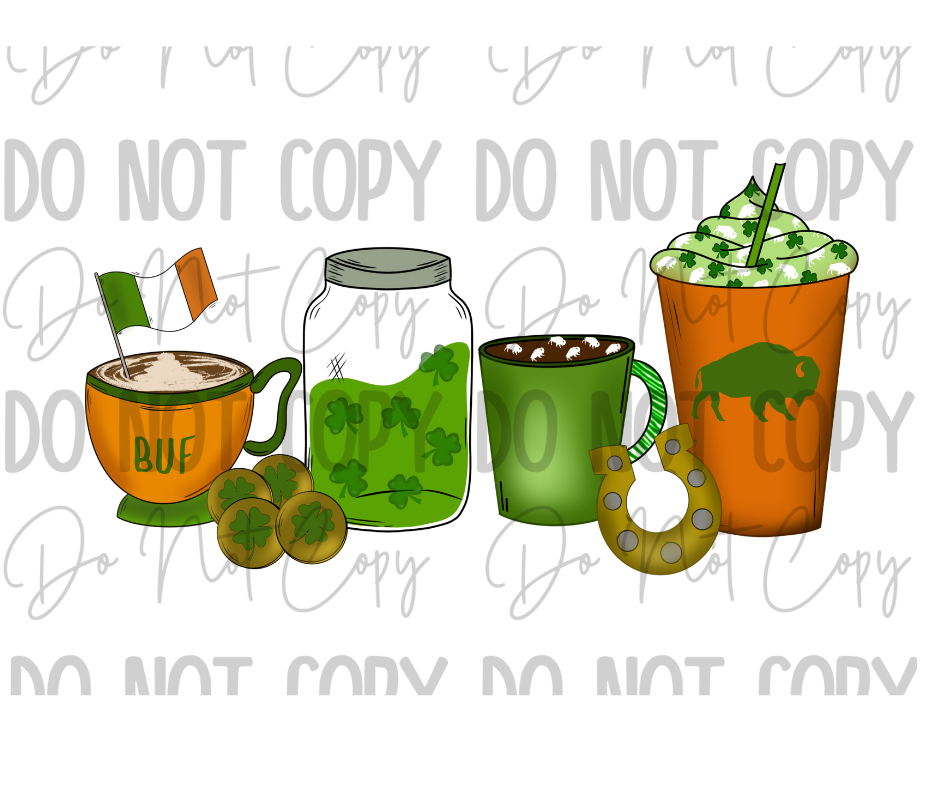 St Patrick's Day Drinks DTF Transfer