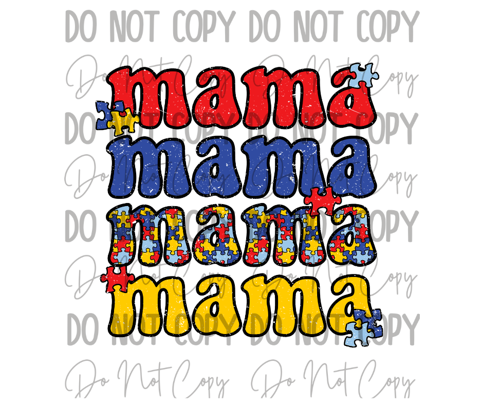 Mama Autism DTF Transfer