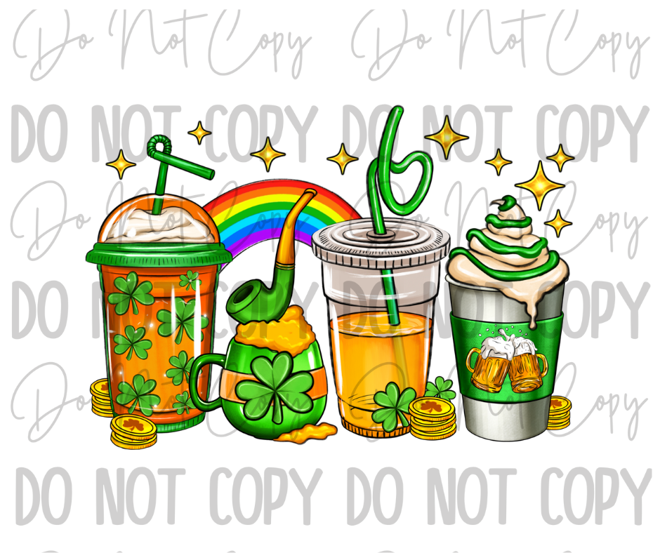 St Patrick's Day Drinks DTF Transfer