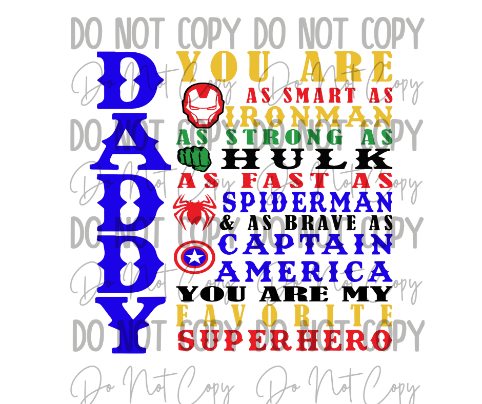 Superhero DTF Transfer