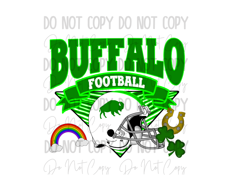 St. Patrick's Day Buffalo Football DTF Transfer