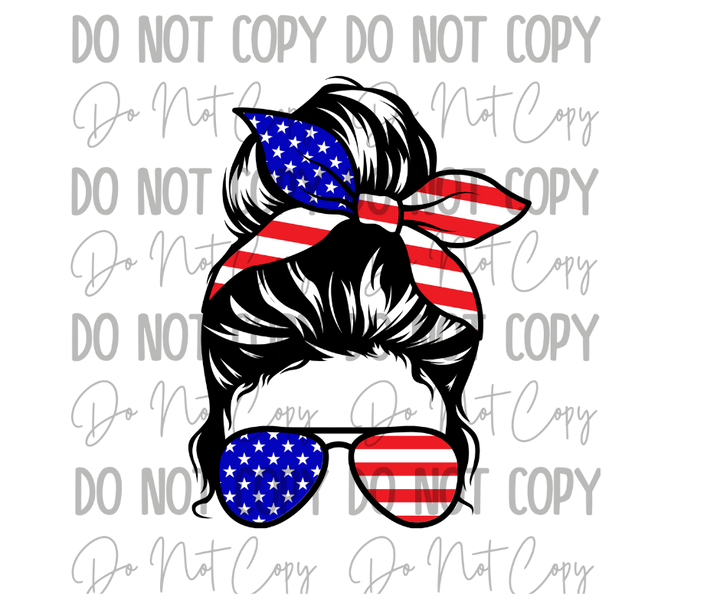 Patriotic Mom/Mini DTF Transfer