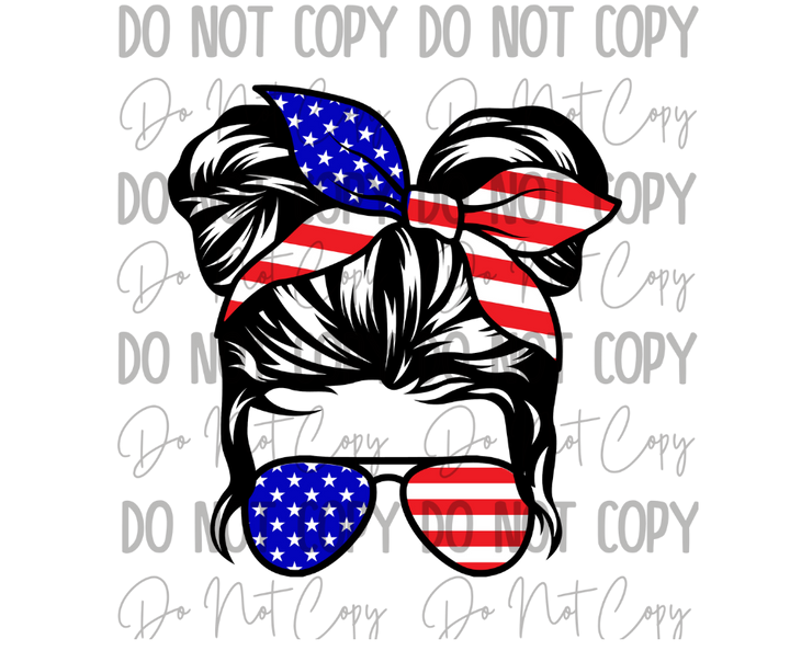 Patriotic Mom/Mini DTF Transfer