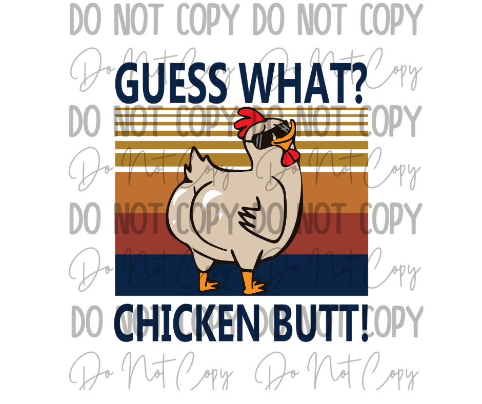Chicken Butt DTF Transfer