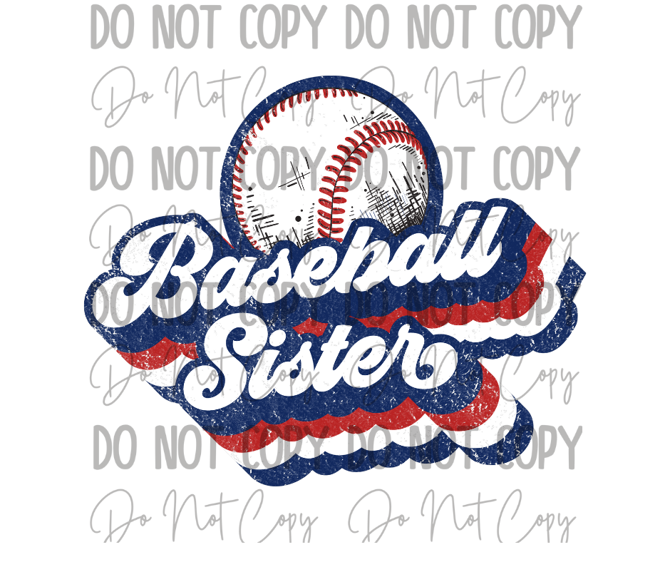 Baseball Sister DTF Transfer