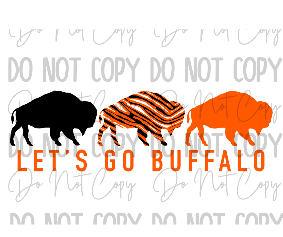 Lets Go Buffalo Lacrosse DTF Transfer