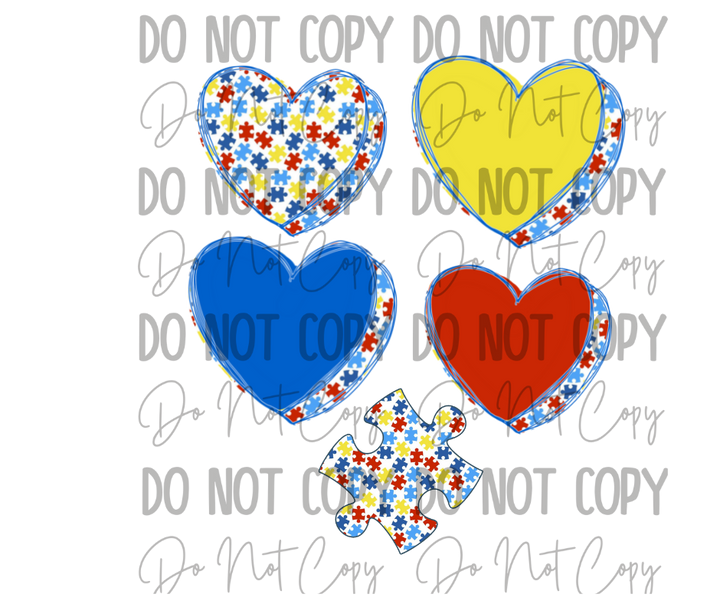 Custom Autism This Mama Wears Her Heart On Her Sleeve DTF Transfer