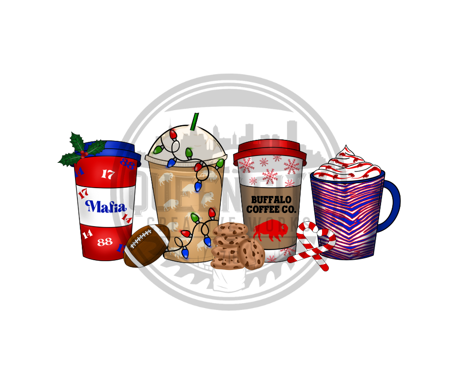 Buffalo Christmas Coffee DTF Transfer