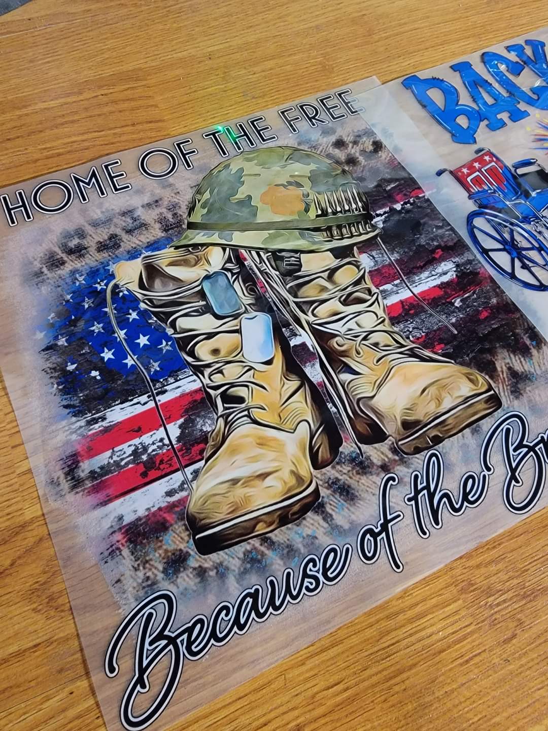 Home Of The Free Because Of The Brave DTF Transfer