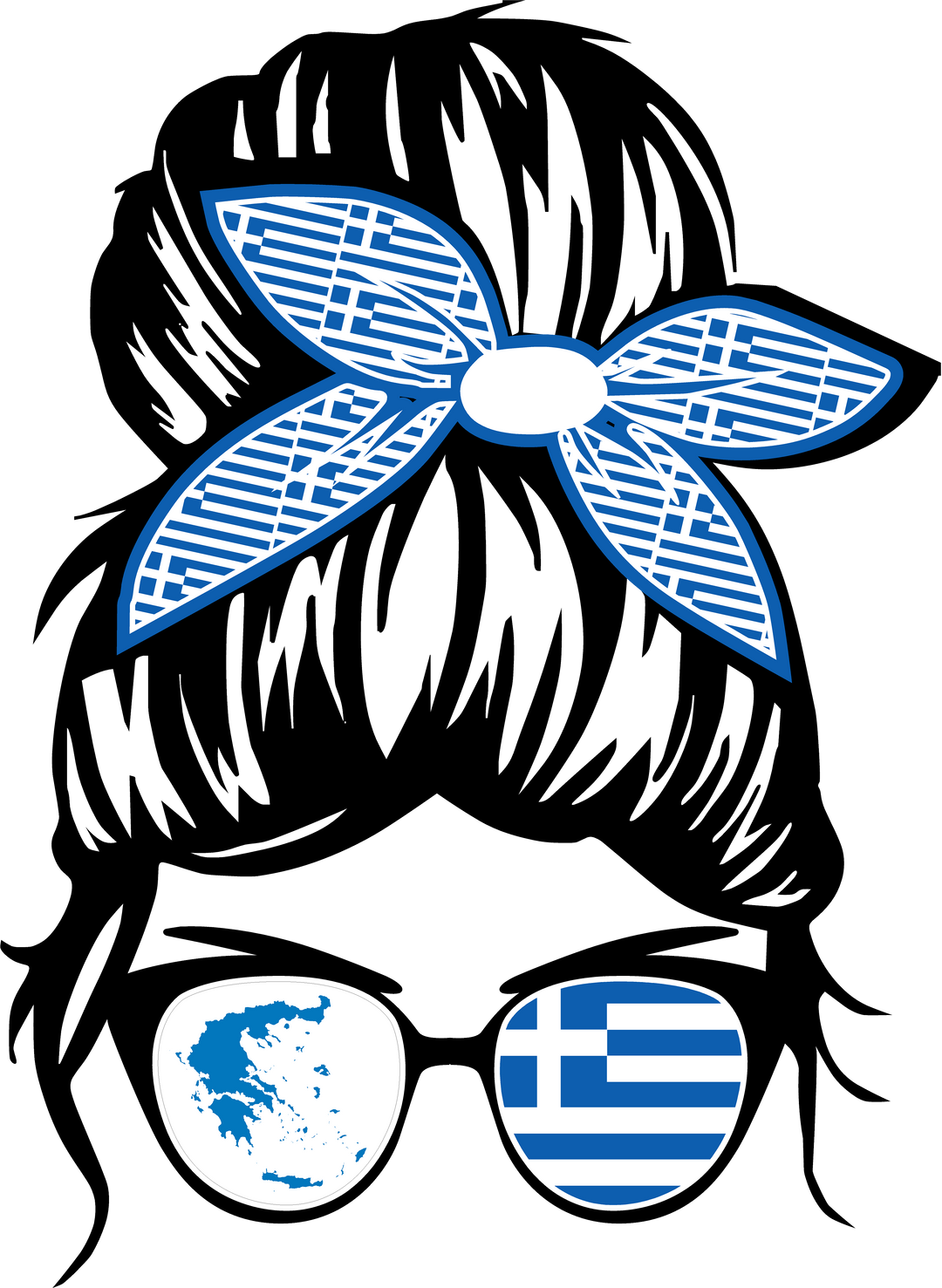 Greece Girl DTF Transfer