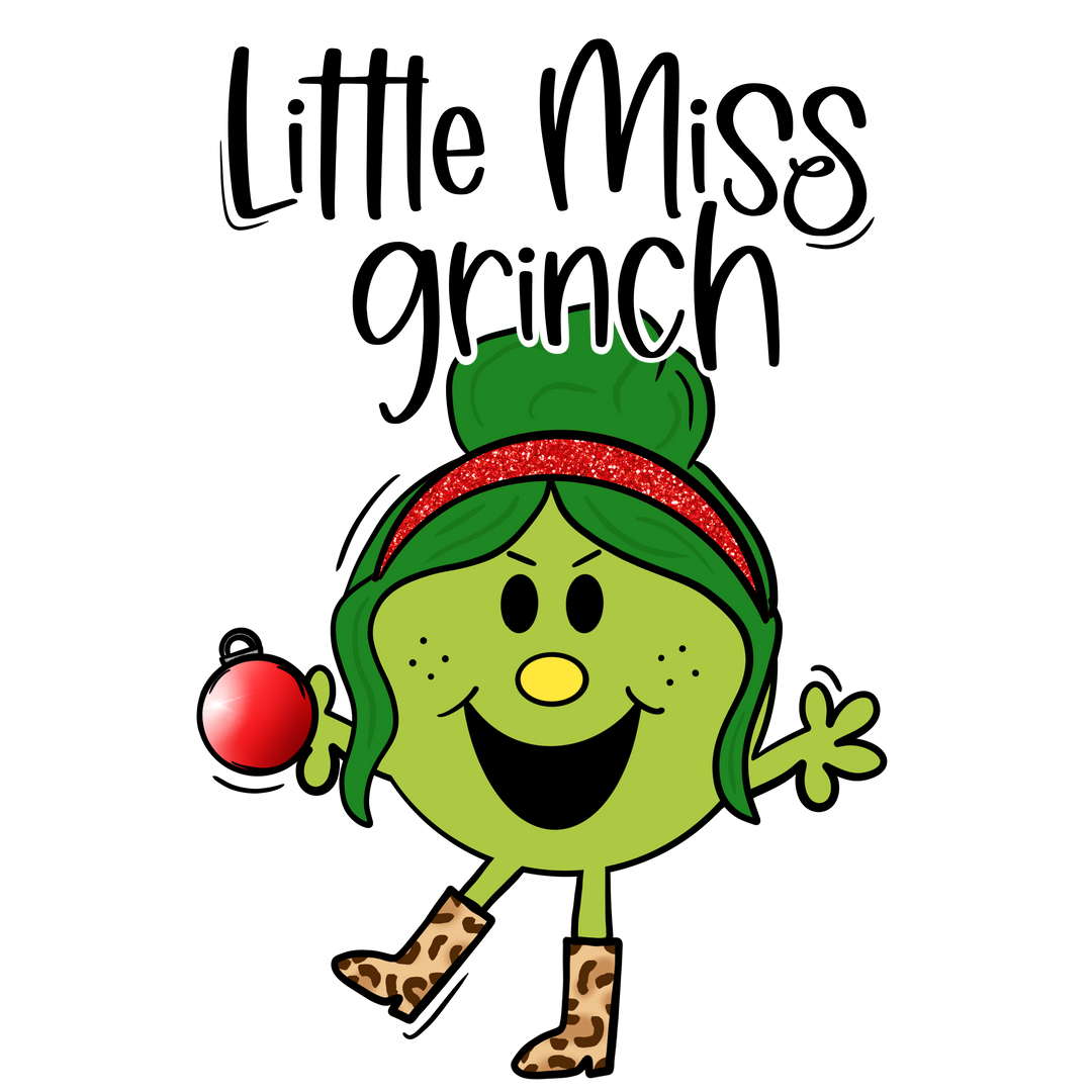 Little Miss Grinch DTF Transfer