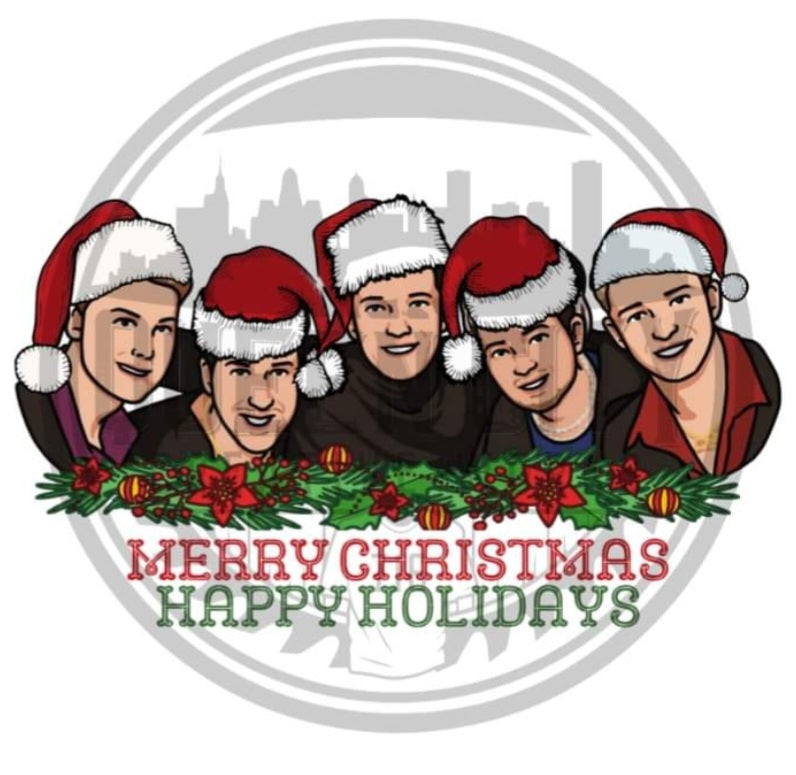 Merry Christmas Happy Holidays DTF Transfer