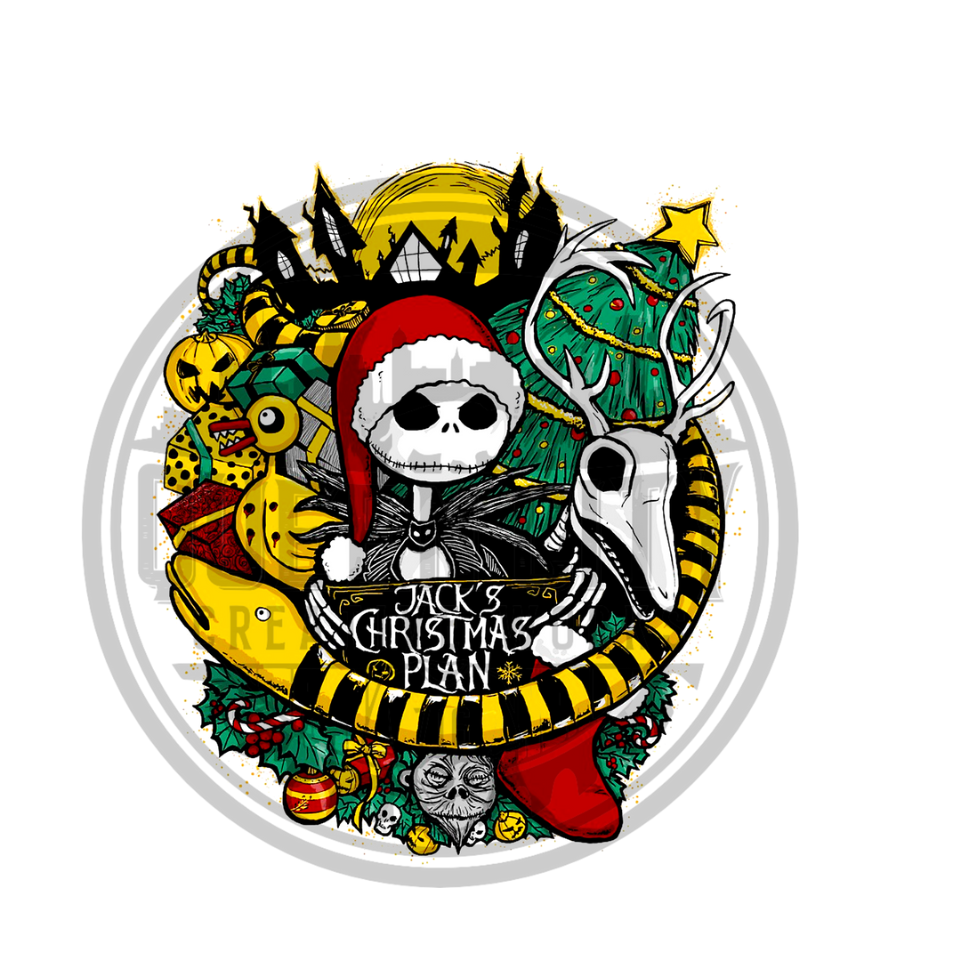 Jacks Christmas Plan DTF Transfer