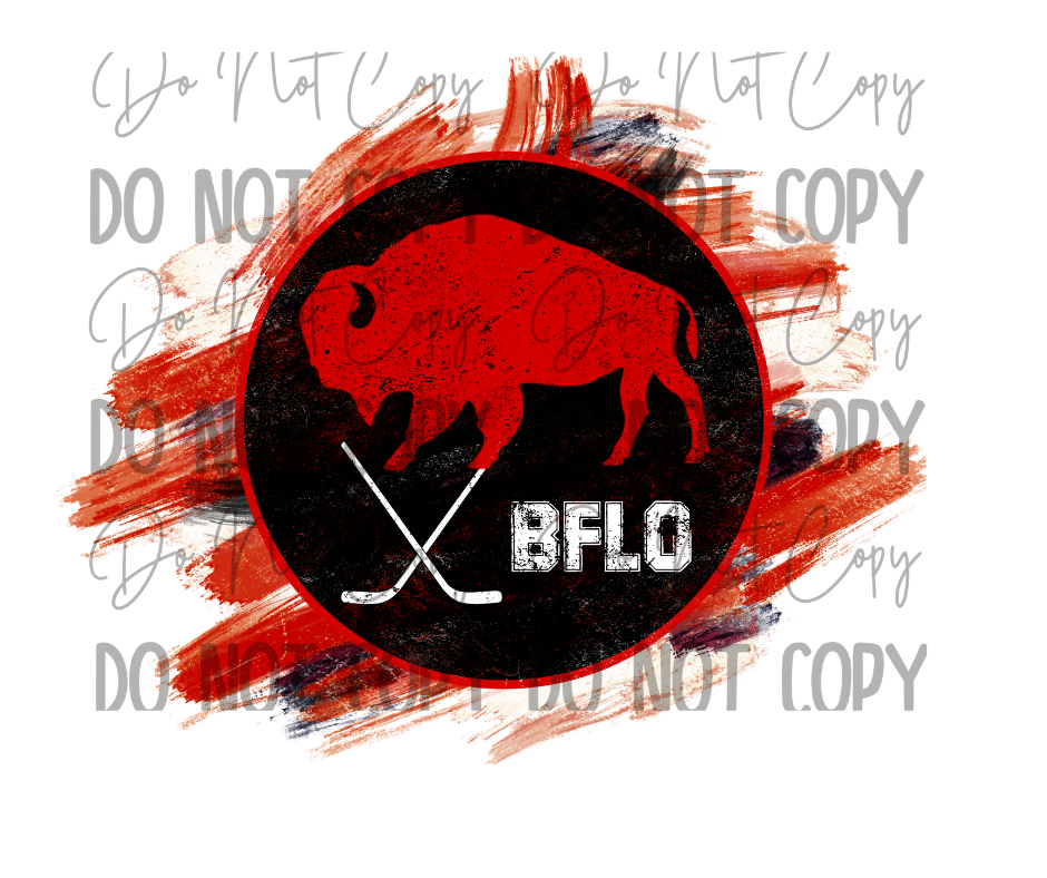 Retro BFLO Hockey DTF Transfer