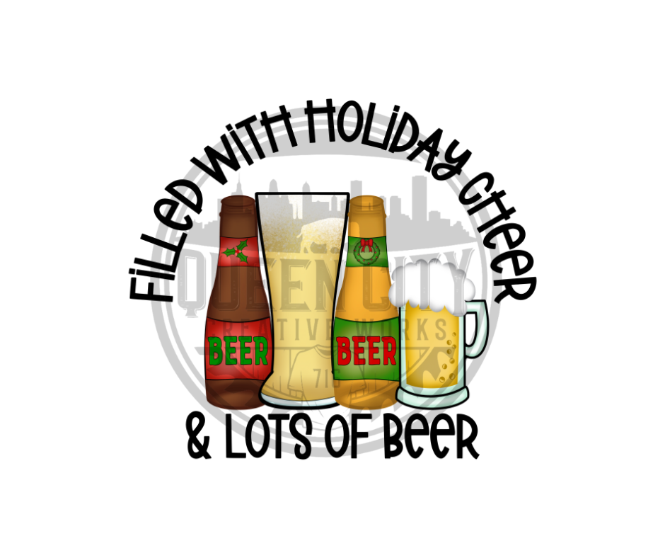 Holiday Cheers And Lots Of Beers DTF Transfer