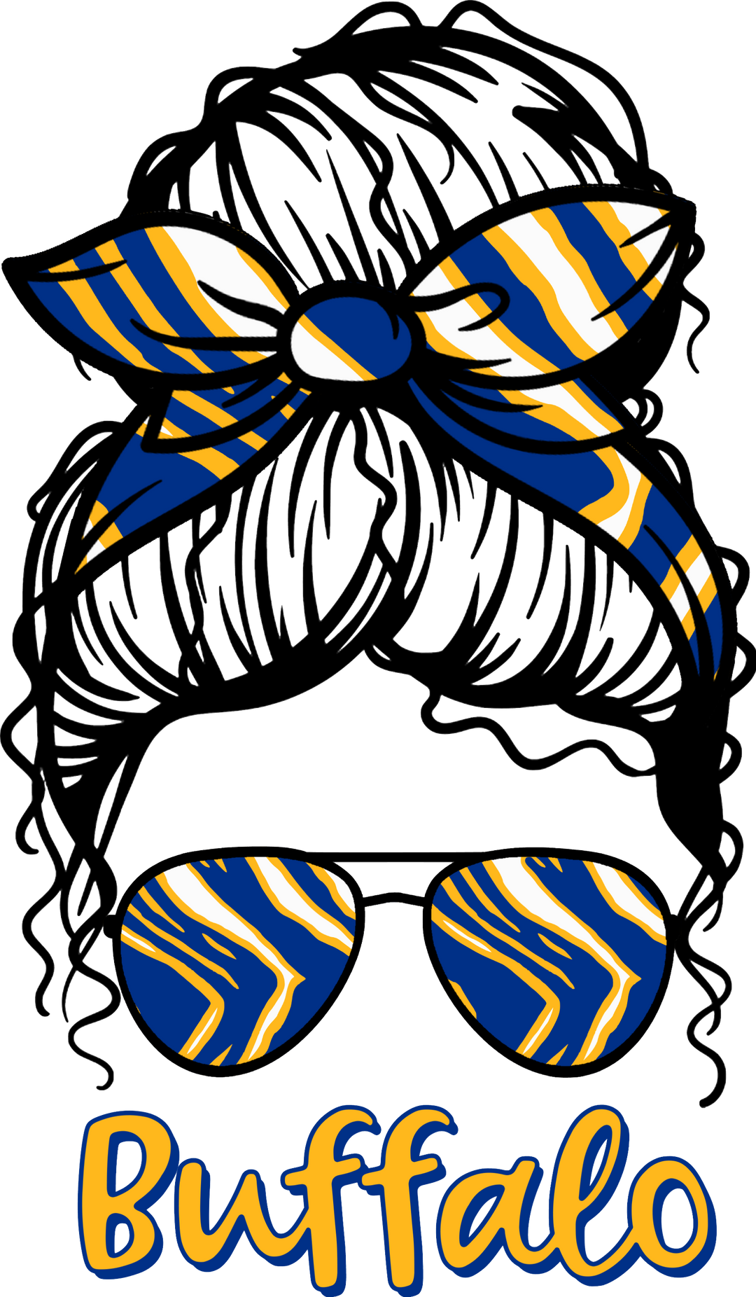 Zebra Buffalo Hockey DTF Transfer