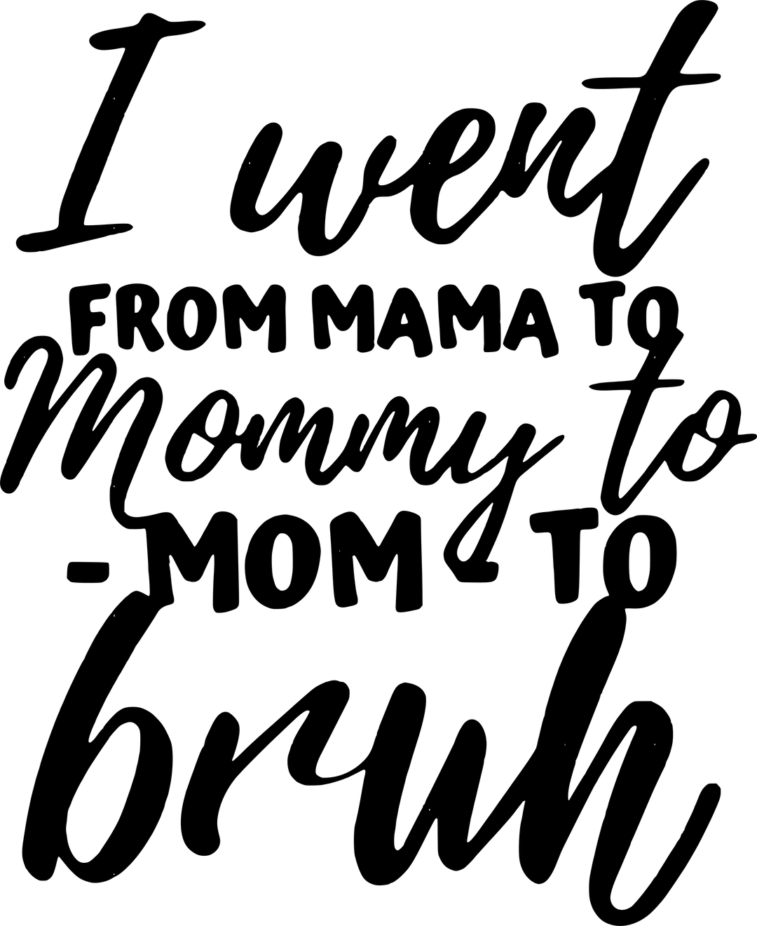 Mama To Bruh DTF Transfer