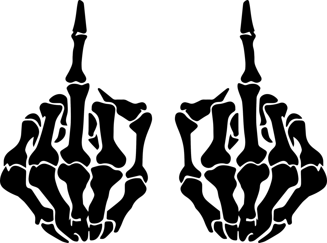 Skelton Middle FInger  DTF Transfer