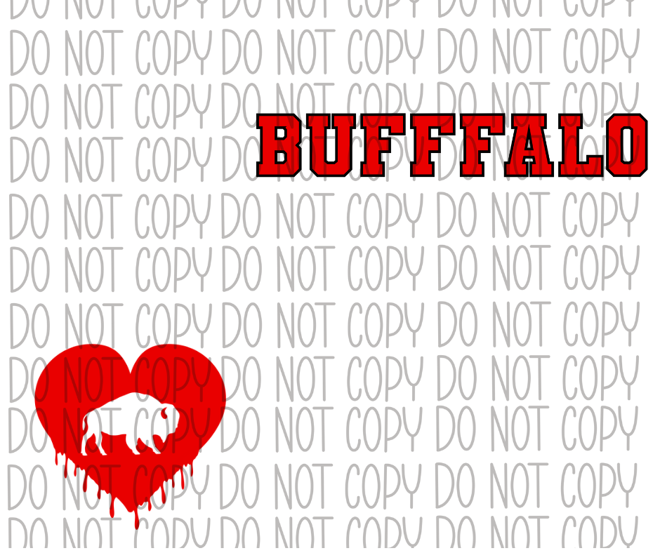 Buffalo Valentines Day DTF Transfer