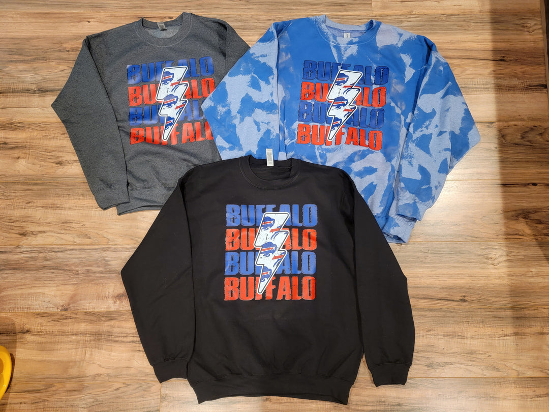 Kids Buffalo Lightening Bolt Tshirt/Sweatshirt