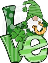 Love Gnome St Patrick's Day DTF Transfer