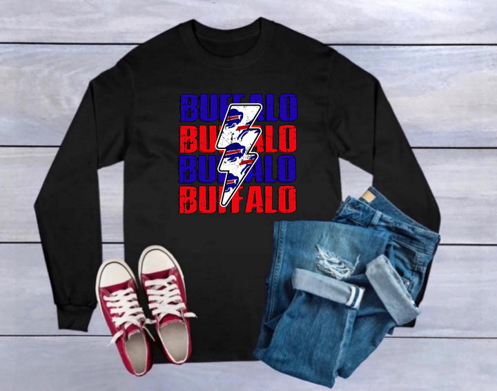 Kids Buffalo Lightening Bolt Tshirt/Sweatshirt