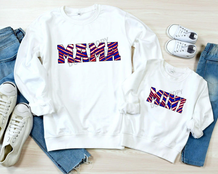 Zebra Mama/Mini Football Tshirt/Sweatshirt