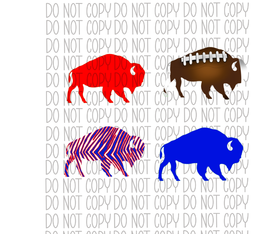 Custom Buffalo Football Dad Heart DTF Transfer