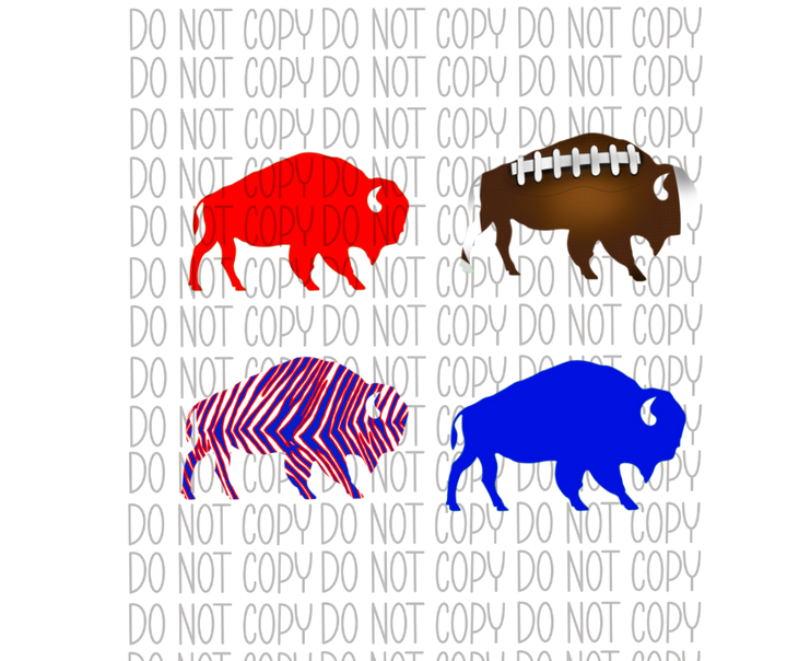 Custom Buffalo Football Dad Heart DTF Transfer