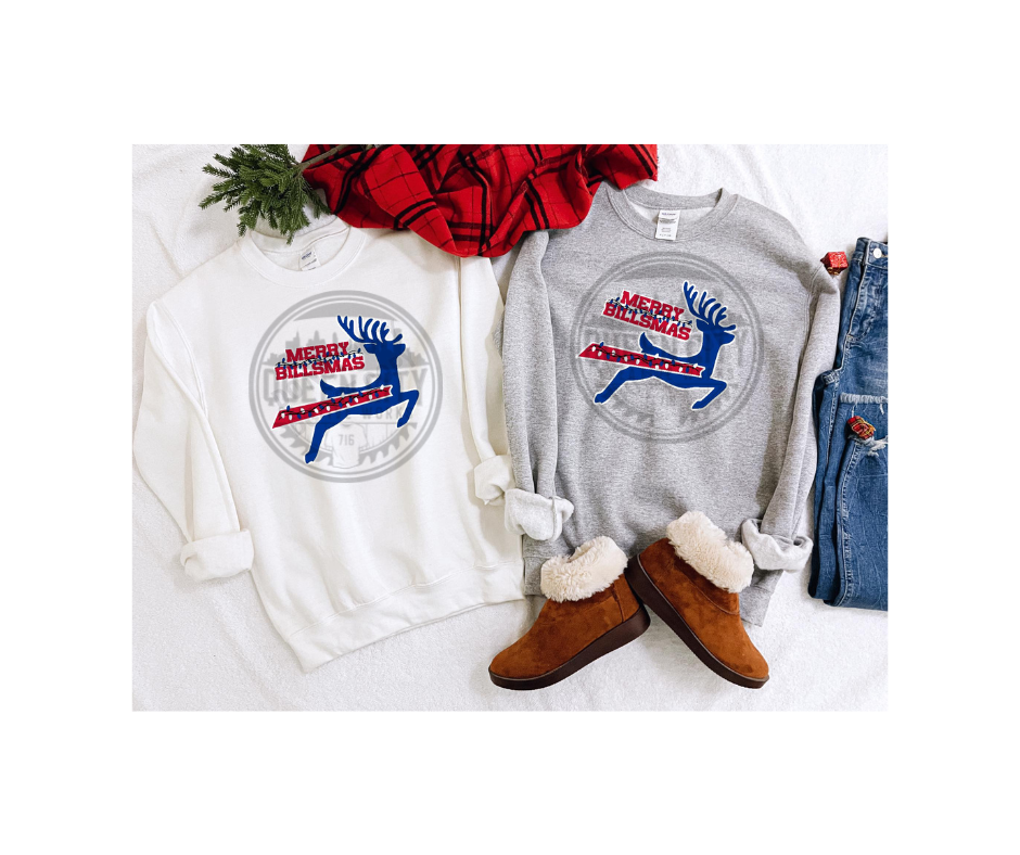Adult Merry Billsmas Reindeer Tshirt/Sweatshirt