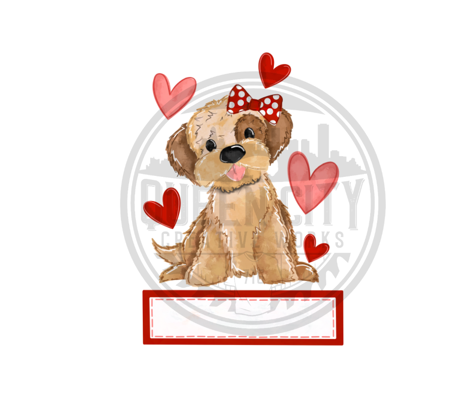 Valentine Dog DTF