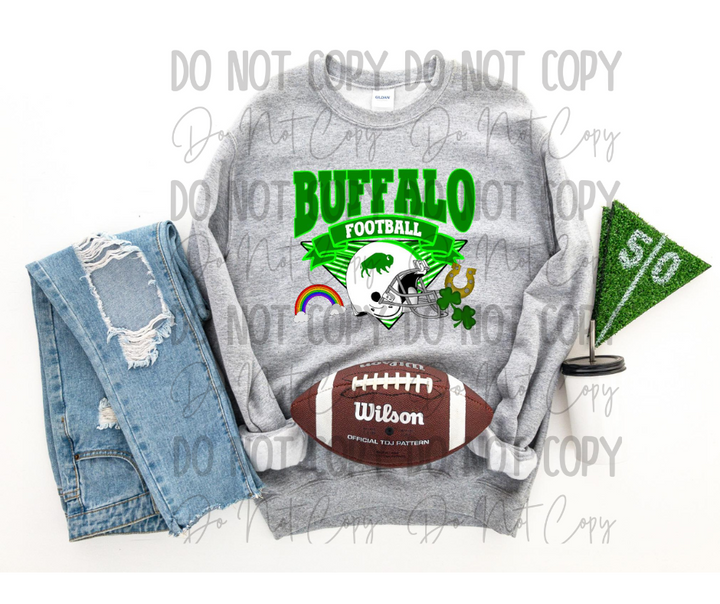 Adult St Patrick's Day Buffalo Football Sweatshirt