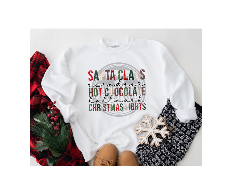 Santa, Hot Chocolate, Christmas Lights