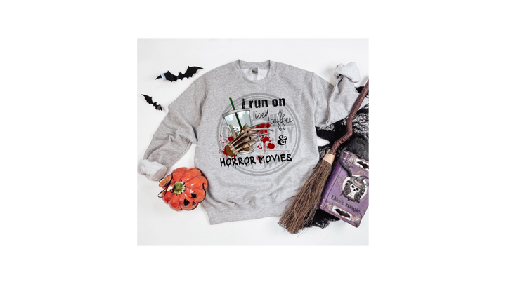 I Run On Iced Coffee & Horror Movies Shirt/Sweatshirt