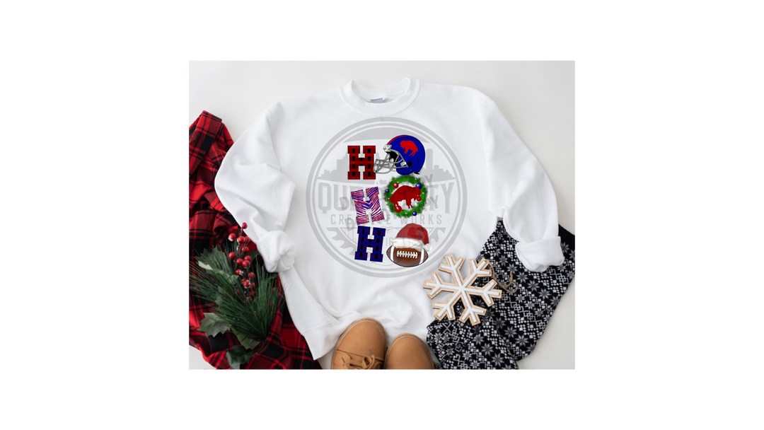 Kids Ho Ho Ho Football Tshirt/Sweatshirt